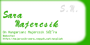 sara majercsik business card